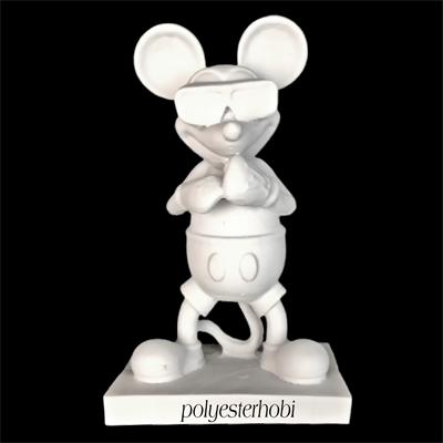 Ob 1754 - Gözlüklü Mickey Ham Polyester Obje