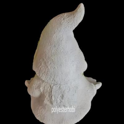 OB 1769 - Meditasyon Yapan Mumluklu Cüce Ham Polyester Obje