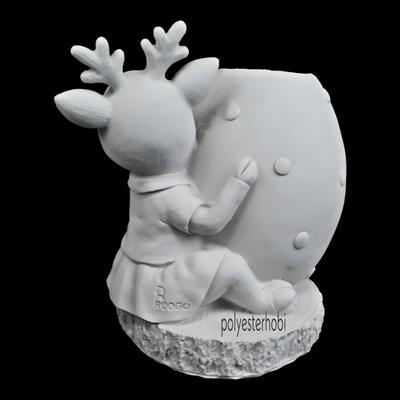 Ob 1783 - Oturan Bambi Geyik Vazo Kalemlik Ham Polyester Obje