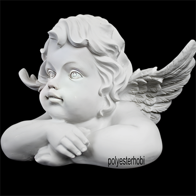 Ob 1790 - Kanatlı Masum Melek Ham Polyester Heykel