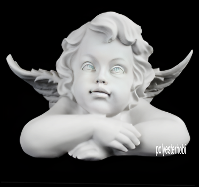 Ob 1790 - Kanatlı Masum Melek Ham Polyester Heykel