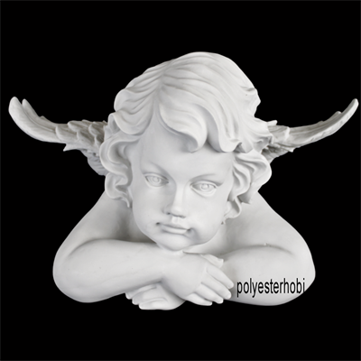 Ob 1790 - Kanatlı Masum Melek Ham Polyester Heykel
