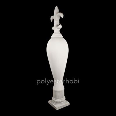 Ob 1793 - Maça Detaylı Büyük Küp Ham Polyester Obje