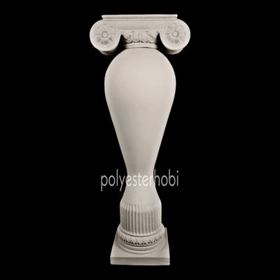 Ob 1795 - Koçbaşı Sütun Detaylı Küp Ham Polyester Obje