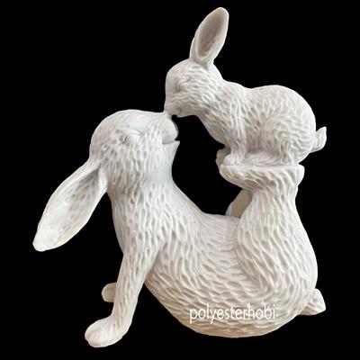 Ob 1818 - Dokulu Tavşan Ham Polyester Obje 1