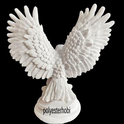 Ob 1827 - Kanatları Açık Kartal Ham Polyester Obje
