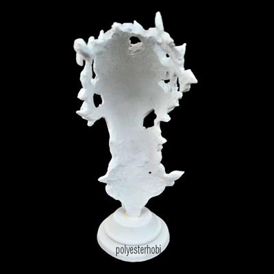 Ob 1833 - Soyut Modern Çiçek Detaylı Mask Ham Polyester Obje