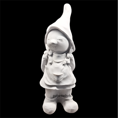 Ob 1839 - Kız Cüce Midi Ham Polyester Obje