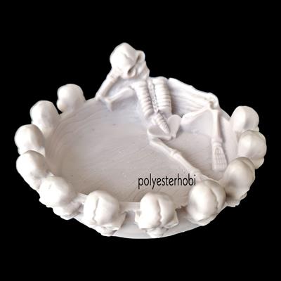 Ob 1857 İskelet Sunumluk Ham Polyester Obje