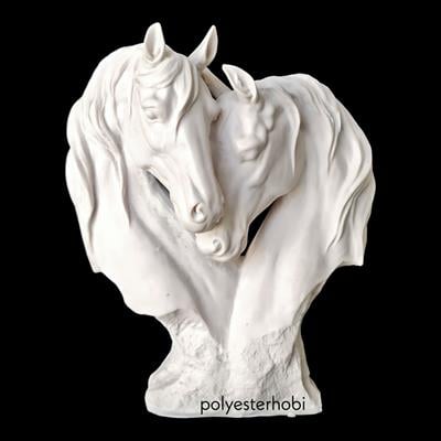 Ob 1860 - Aşık Atlar Ham Polyester Obje