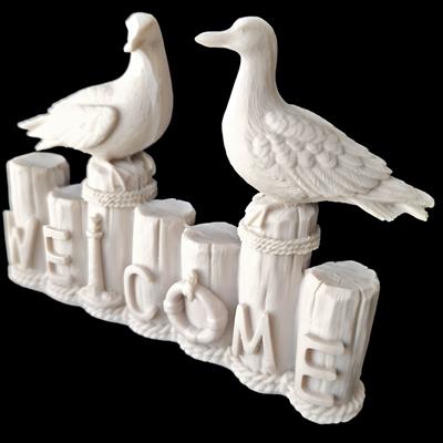 Ob 1862 - 2 Li Welcome Martı Ham Polyester Obje