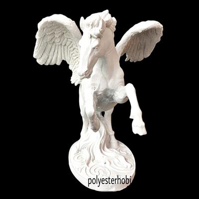 OB 187 - Pegasus Kanatlı At Ham Polyester Obje