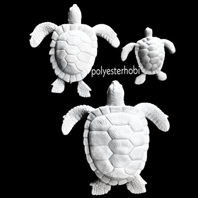 Ob 1875 - 3 Lü Kaplumbağa Ham Polyester Obje
