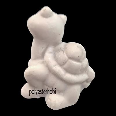 Ob 1877 - Mini Kaplumbağa 2 Ham Polyester Obje