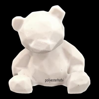 Ob 1878 - Mini Kübik Ayı Ham Polyester Obje