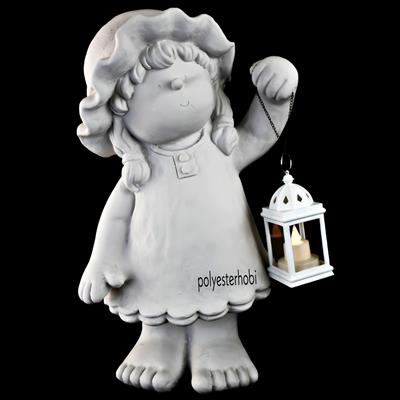 Ob 1885 - Fenerli Kız Büyük Boy Dekoratif Ham Polyester Obje