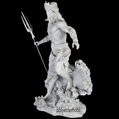 Ob 1900 - Poseidon Büyük Büst Ham Polyester Obje