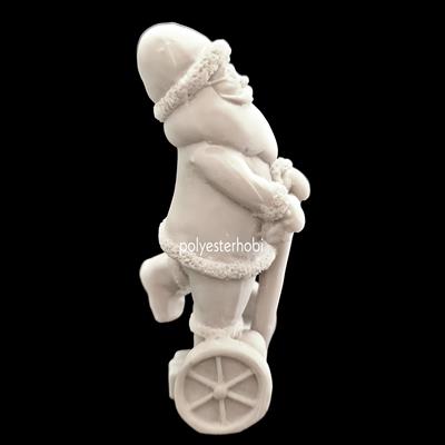 Ob 1915 - Scooter Detaylı Noel Baba Ham Polyester Obje
