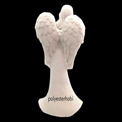 Ob 1925 - Yıldız Tutan Kanatlı Melek Ham Polyester Obje