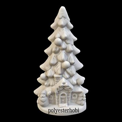 OB 1941 - Çam Ağaçlı Ev Ham Polyester Obje