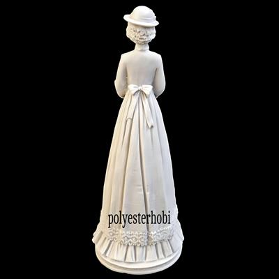 OB 1948 - Kitap Okuyan Kadın Ham Polyester Obje