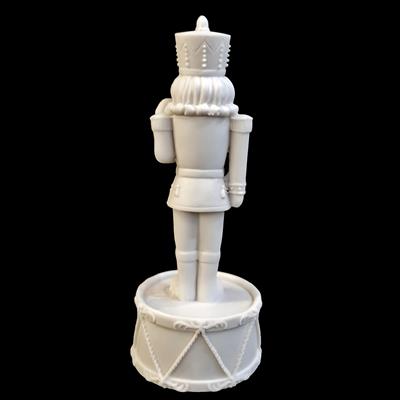 OB 1949 - Kurşun Asker Davul Detaylı Ham Polyester Obje