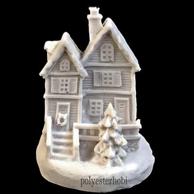 OB 1954 - Ev Çam Ağaçlı Ham Polyester Obje