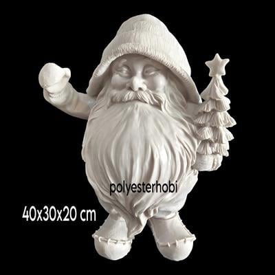 Ob 1975 - Yılbaşı Noel Cüce Ham Polyester Obje