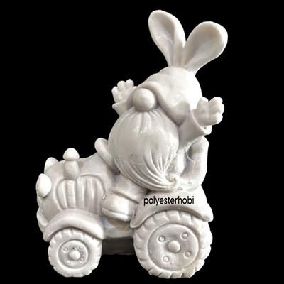 Ob 1983 - Cüce Traktör Detaylı Ham Polyester Obje