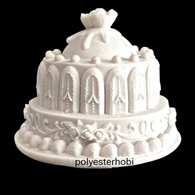 OB 2024 - Yılbaşı Süsü Pasta Ham Polyester Obje
