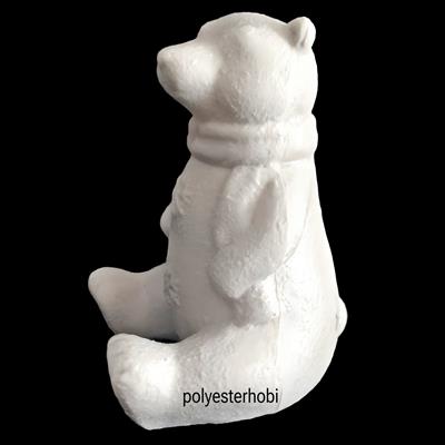 OB 2025 - Ayı Atkılı Kartanesi Detaylı Ham Polyester Obje