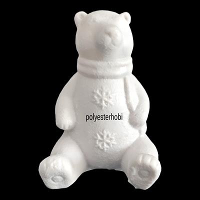 OB 2025 - Ayı Atkılı Kartanesi Detaylı Ham Polyester Obje