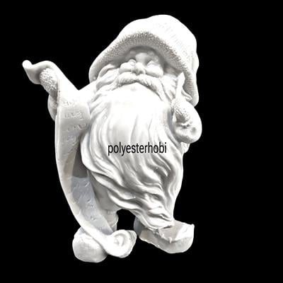 OB 2046 - Noel Baba Hediye Yazan Ham Polyester Obje