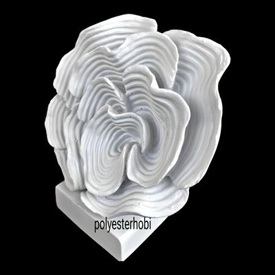 OB 2057 - Gül Mercan Ham Polyester Obje