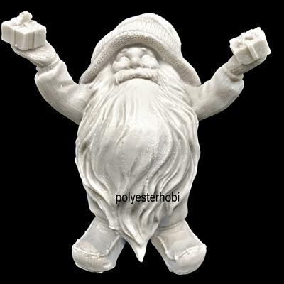 OB 2063 - Noel Baba Hediye Paket Detaylı Ham Polyester Obje