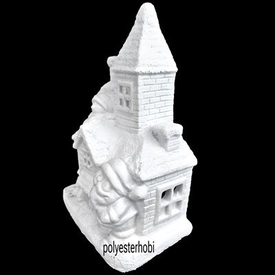 OB 2068 - Noel Yılbaşı Evi Ham Polyester Obje