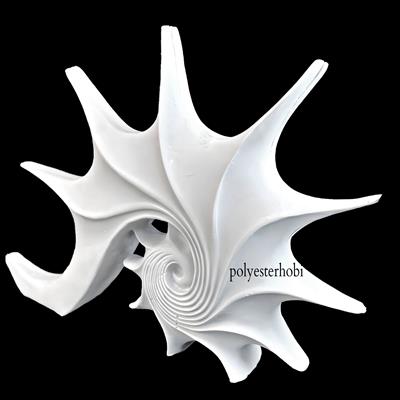 OB 2077 - Modern Fosil Natilius Soyut Ham Polyester Obje
