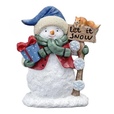 OB 2079 - Kardan Adam Let It Snow Ham Polyester Biblo Obje