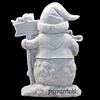 OB 2079 - Kardan Adam Let It Snow Ham Polyester Biblo Obje