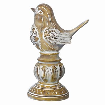 OB 2087 - Motifli Vintage Kuş Ham Polyester Obje 6