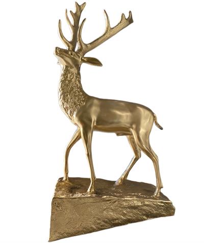 OB 2099 - Dev Geyik Heykel Fiber Bahçe Dekor