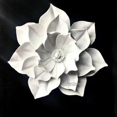 Ob 2110 - Lotus Nilüfer Çiçeği Ham Polyester Asılabilir Duvar Dekor Dev Boy