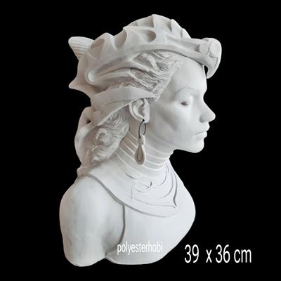 OB 2146 - Dryope Mitolojik Kız Heykel Ham Polyester Büst