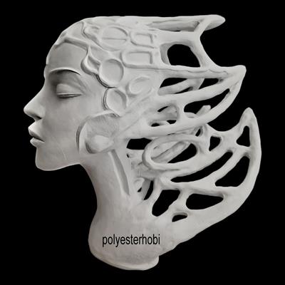 OB 2147 - Taygete Mitolojik Kız Heykel Ham Polyester Büst