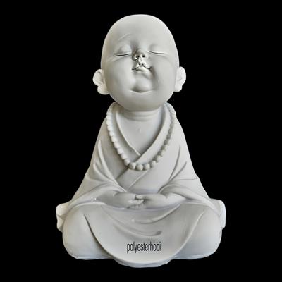 OB 2151 - Buda Meditasyon Yapan Ham Polyester Dekoratif Obje