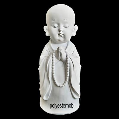 OB 2153 - Buda Meditasyon Yapan Heykel Ham Polyester Dekoratif Obje