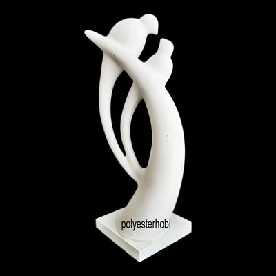 OB 2158 - Kuş Modern Heykel Ham Polyester Büst