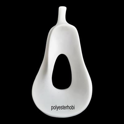 OB 2161 - Modern Soyut Armut Formlu Dekoratif Obje Ham Polyester Heykel 2 Li Set