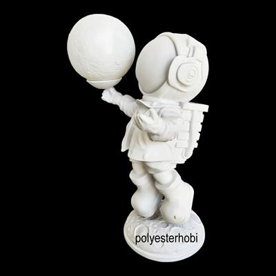 OB 2163 - Astronot Aydınlatma Ham Polyester Dekoratif Heykel