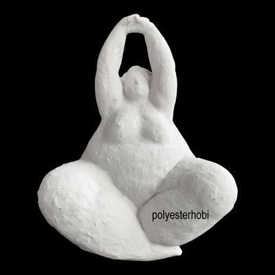 OB 2168 - Modern Soyut Lady Dekoratif Obje Ham Polyester Heykel